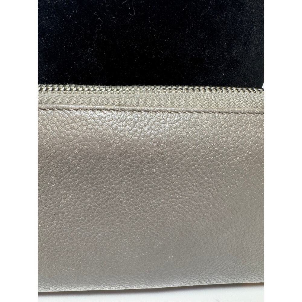 Saint Laurent Grained Calf Skin Rive Gauche Zip Around Wallet - Picture 11 of 14